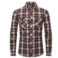 thumbnail image 3 of DDAPJ pyju Men's Western Cowboy Work Shirt Clearance Sales,Casual Plaid Flannel Button Down Shirt Long Sleeve Checkered Dress Shirt with Two Pockets, 3 of 4