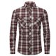thumbnail image 1 of Blusa y camisa de manga larga con cuello vuelto para hombre, blusa informal a cuadros con botones y cuello vuelto, blusa de manga larga para hombre, 1 of 3