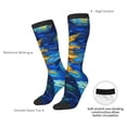 thumbnail image 6 of Fotbe Sunflower Starry Night Vibes print Women's Men's Novelty Crew Socks Cotton Socks Knee High Socks for Walking,Running,Nurses,Pregnancy, 6 of 8