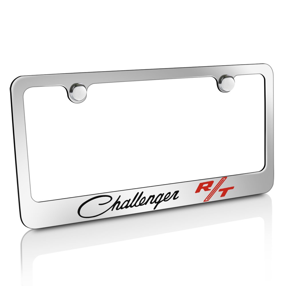 Dodge Challenger RT Classic Chrome Metal License Plate Frame Walmart