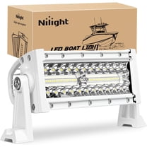 Nilight 9.5-Inch Triple Row LED Light Bar, White Spot/Flood Combo Beam, IP67 Waterproof for Off-Road & Marine Deck Lighting