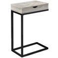 thumbnail image 1 of Panneau de Particules Gris de 24,5 Po et Table d'Appoint en Métal Noir avec Tiroir, 1 of 3
