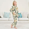 thumbnail image 6 of Fluffy Pajamas Set Fuzzy Winter Warm Pj Sets Pullover Tops and Long Pants Arch Motif X-Large, 6 of 8