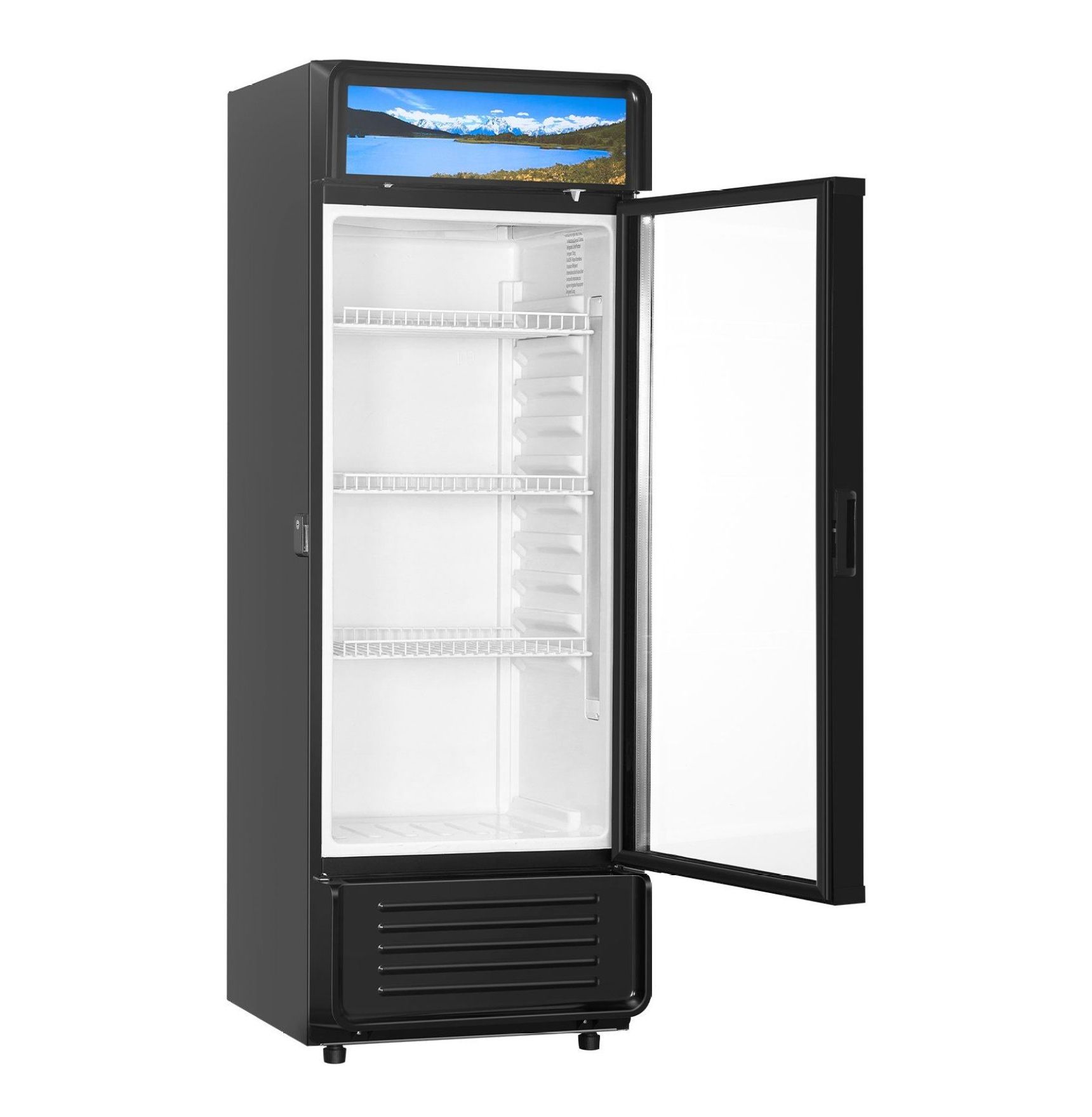 Commercial Refrigerator 12.2 CU.FT Glass Door Display Cooler, Beverage Refrigerator Merchandiser, Adjustable Shelves, Frostless, LED Lighting