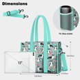 thumbnail image 5 of Teacher Tote Bag,Corgi Dog and Flowers Teacher Utility Tote Bag,Large Work Tote Bags for Women with Multiple Pockets,Top Zipper Closure,13.8x10.6x6.7 Inch, 5 of 5