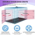 thumbnail image 3 of 30 inch Dog Crates for Small Dogs Puppy Crate Foldable Metal Dog Crate Small Dog Kennel Indoor Dog Cage for Small Dog 10-30 Pounds, Blue, 3 of 6