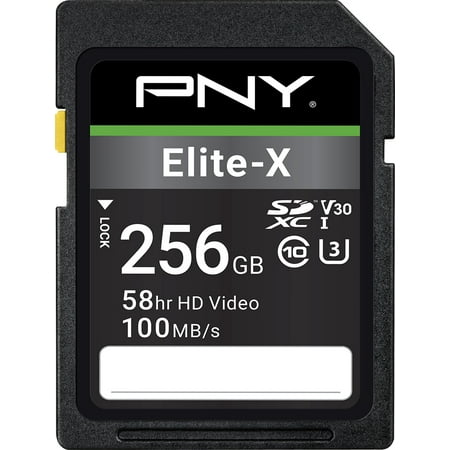 UPC: 0751492625607 | PNY 256GB Elite-X Class 10 U3 V30 SDXC Flash Memory Card – 100MB/s  Class 10  U3  V30  4K UHD  Full HD  UHS-I  Full Size SD