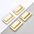 thumbnail image 5 of 4Pcs Alloy Recessed Pull Handle 2.9x1.5 inch Light Gold Flush Pull Ring Handles with 2Pcs Screw for Sliding Door Cabinet Drawer Wardrobe Handle DIY, 5 of 6