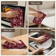 thumbnail image 6 of Christmas Kitchen Towels Set of 2-Tree & Plaid & Snowflakes Leaf Printed Tea Towels(18x26 inch)-Absorbent Cotton Home Decor for Christmas,Housewarming Gifts., 6 of 7