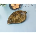 thumbnail image 5 of Ajuny Handcarved Wooden Tray Decorative Leaf Design for Serve Food Snacks Dinner Dining for Kitchen Bar Home 10x6 inch, 5 of 11