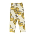 thumbnail image 4 of Balery Cartoon Honey Pot Bee Sunflower print Women's Pajama Pants,Ultra Lightweight Pjs,Lounge Pant-Large, 4 of 9