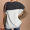 thumbnail image 6 of Spring Savings Clearance Lindreshi Sweatshirts for Women Loose Fit Clearance Women's Solid Color T-Shirt Long Sleeves Blouse Wooden Ear Neck Casual Button Tops, 6 of 8