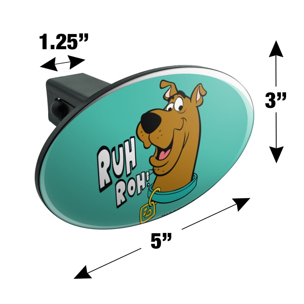 Graphics and More Scooby-Doo Ruh Roh Oval Tow Trailer Hitch Cover Plug Insert
