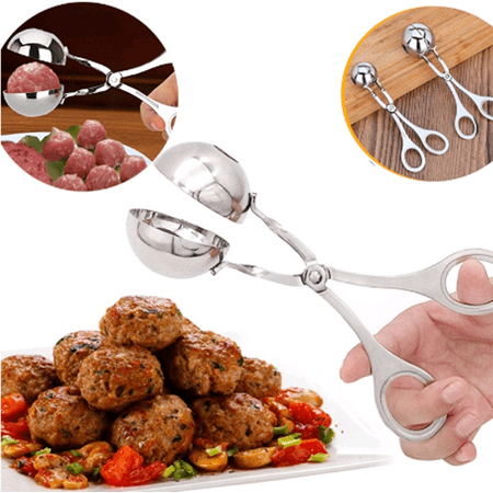 Dilwe Kitchen Craft Stainless Steel Meat Baller Cookie Dough Meatball Scoop Melon Ball Maker
