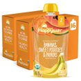 thumbnail image 1 of Baby Food Happy Family Happy Baby Stage 2 de plátano, batata y papaya orgánicos, 64 ml (paquete de 16), 1 of 7