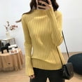 thumbnail image 3 of Xpqbb Autumn Winter New Women's Sweater Slim Warm Half-high Collar Bottoming Knitted Pullover Woman Basic Long Sleeve Jumper Top, 3 of 5