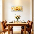 thumbnail image 4 of ZHONGYUTONG Yellow and Grey Canvas Wall Art Abstract Floral Paintings Wall Decor Modern Yellow Flower Artwork Prints for Bedroom Living Room Home Decor Framed (12.00" x 24.00"), 4 of 5