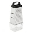 thumbnail image 3 of Kitchen Grater Stainless Steel 4 Sided Shredder with Container Kitchen Accessory Handle Color Random, 3 of 9
