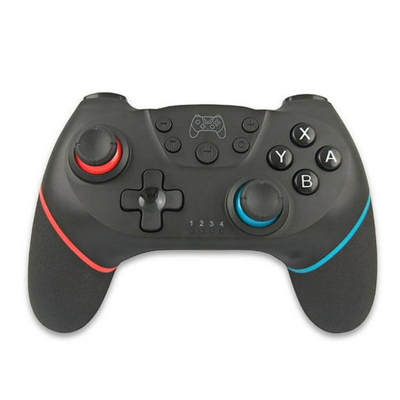 Nouvelle Arrivée Poignée Sans Fil en Caoutchouc pour Ns Pro avec Vibration Contrôleur Sans Fil Somatosensoriel 6 Axes Rouge&Bleu