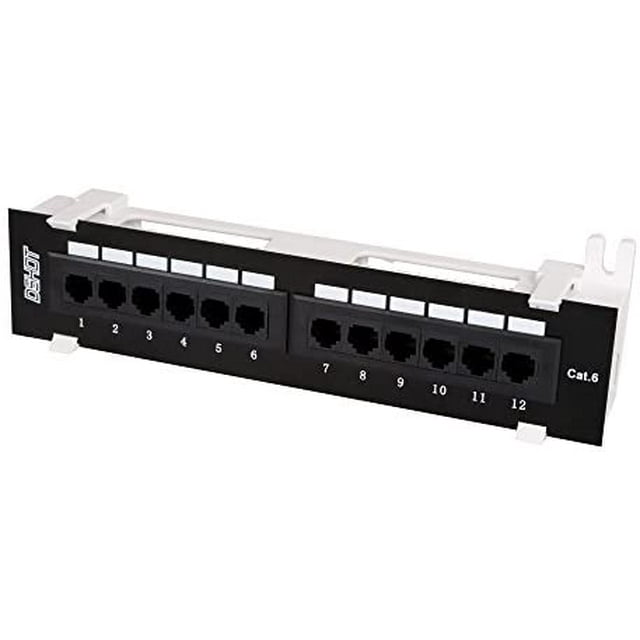 Dshot® 12 Port UTP 10 inch Cat6 network Wall Mount Surface Patch Panel