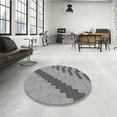 thumbnail image 3 of Ahgly Company Indoor Square Patterned Ash Gray Area Rugs, 7' Square, 3 of 6