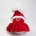thumbnail image 3 of Ropa para mascotas, ropa roja linda para cachorros de Navidad de invierno, ropa para perros de Navidad, diseño fácil de usar, 3 of 8