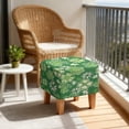 thumbnail image 4 of SCRAWLGOD St. Patrick's Day Shamrock Print Beige Green Square Ottoman Cover, Stretch Square Ottoman Covers Slipcover, Cover for Storage Stool, Footstool Protection for Living Room, 4 of 7