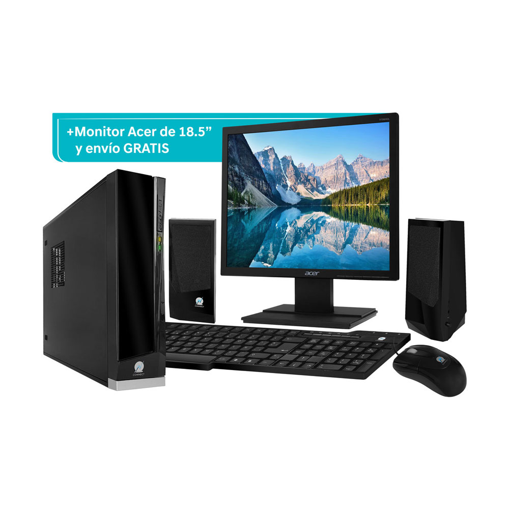 Kit Computadora De Escritorio Connect AMD E1 2150 Dual Core Monitor Kit Computadora De Escritorio Connect AMD E1 2150 Dual Core Monitor