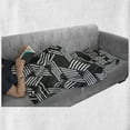 thumbnail image 6 of Grey Soft Flannel Fleece Blanket, Abstract Art with Stripes and Hexagons Geometrical Irregular Design Illustration, Cozy Plush for Indoor and Outdoor Use, 50" x 70", Dark Grey White, by Ambesonne, 6 of 6