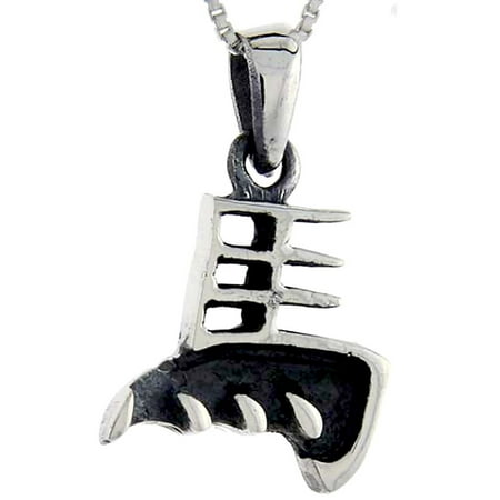 Chinese Silver Horse - Sterling Silver Chinese Character for the Year of the HORSE Horoscope Charm, 1 inch tall