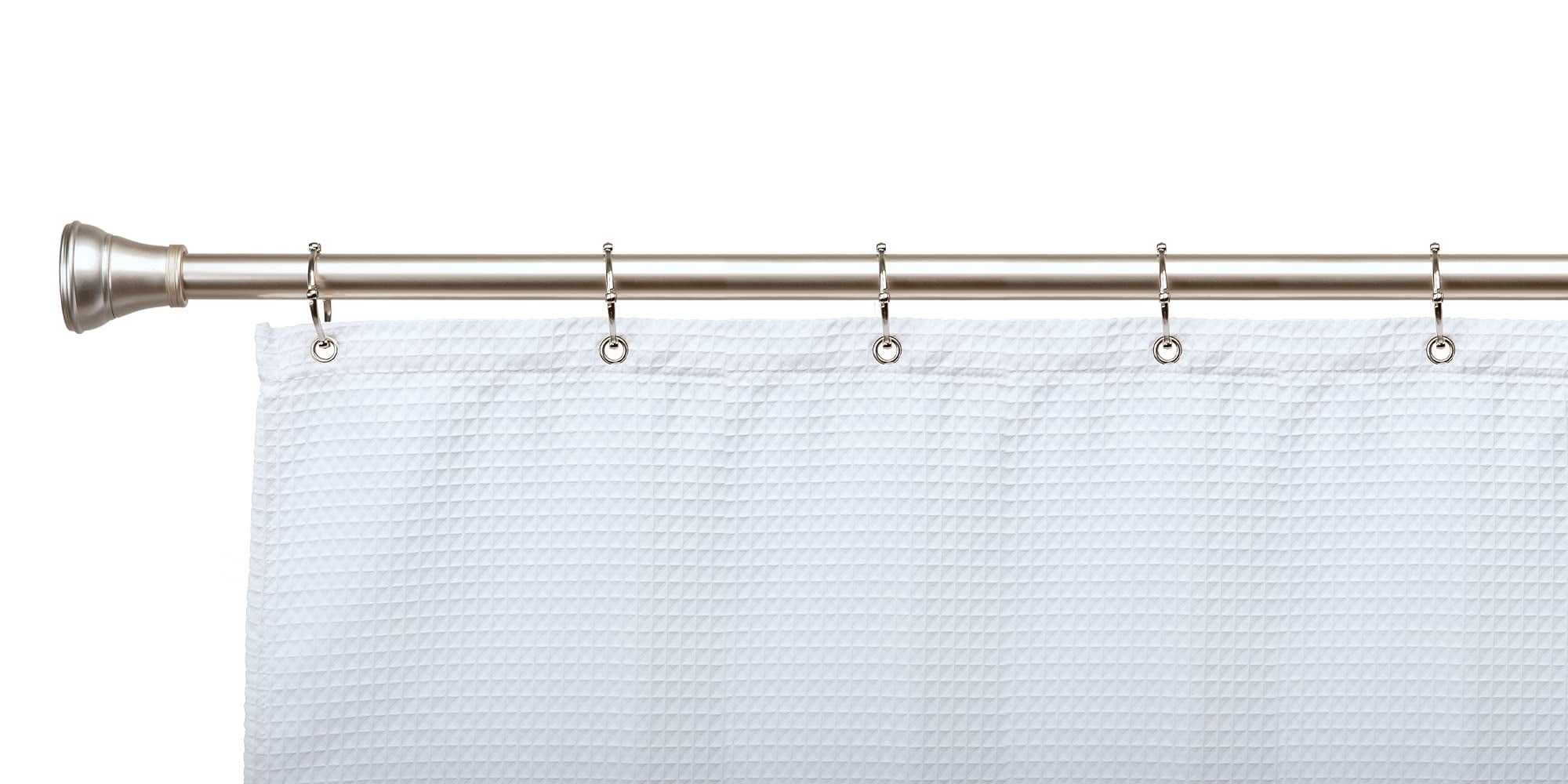Utopia Alley Shower Hooks - Shower Curtain Rings for Bathroom - Rust Proof Shower Curtain Hooks for Shower Curtain or Liner - Set of 12, Brushed Nickel