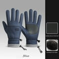 thumbnail image 2 of Cinvoph Winter Gloves for Men Women Outdoor Windproof Driving Cycling Gloves Plush Gloves Non-slip Gloves for Outdoor Snow Activity Sports Soccer Shooting Gaming, B#Blue, 2 of 8