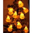 thumbnail image 4 of Luces de Hadas de Halloween Linterna de Calabaza Fantasma 3 Metros 20 Luces de Calabazas LED Luces de Hadas para Decoraciones de Halloween en Interiores y Exteriores (Calabaza con Sombrero Negro, Siem, 4 of 5
