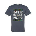 thumbnail image 2 of Wild Bobby Gifted Black and Proud Black Pride Men's Graphic T-Shirt, Vintage Heather Blue, 3X-Large, 2 of 5
