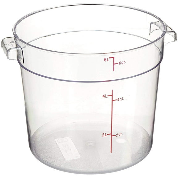 Winco Round Storage Container, 6-Quart