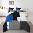 thumbnail image 2 of Erosebridal Watercolor Geometry Bedding Sets Twin with Comforter,Minimalist Geometric Art Duvet Insert,Blue Gray Black Comforter Sets Twin Size,Lightweight Bedroom Decor Reversible,2pcs, 2 of 8