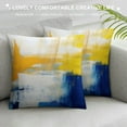 thumbnail image 3 of GOSMITH  Blue and Yellow Abstract Art Pillow Cover, Modern Gray Home Decorative Throw Pillows Covers Cushion Cover for Bedroom Sofa Living Room, 3 of 5