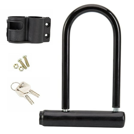 Bike U-Lock Heavy Duty Bicycle Locks Anti Theft Bicycle Secure Locks with Keys and Mounting Bracket for Electric Scooter Mountain Bikes Road Bicycles Doors