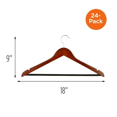 Honey Can Do Non-Slip Cherry Wooden Suit Hangers, (Best Wooden Coat Hangers)