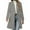 Gray, variant on Wutalume Women's Fashion Long-Line Slim-Fit Coat Solid-Colour Long-Sleeved Outerwear, Elegant Wool Blend, Perfect for Fall and Winter, Office and Casual Occasions,Army Green L