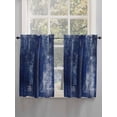 thumbnail image 3 of Kitchen Curtains 45 Inches length, Navy Blue Window Treatment Curtain Drapes, Retro Oil Painting Modern Abstract Art Aesthetics Lightweight Window Panels for Living Room Bedroom, 52"x45", 2 Panels, 3 of 7