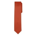 thumbnail image 4 of Jacob Alexander Men's Solid Color 2 inch Width Skinny Neck Tie - Rust, 4 of 8