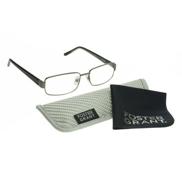 Foster Grant Wes Multifocus Progressive Gunmetal Reading Glasses (+1.00