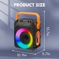 thumbnail image 6 of Burufy Karaoke Machine for Adults Kids, Home Karaoke System with 2 Microphones, Portable Bluetooth Speaker with Party Light, 6 of 10
