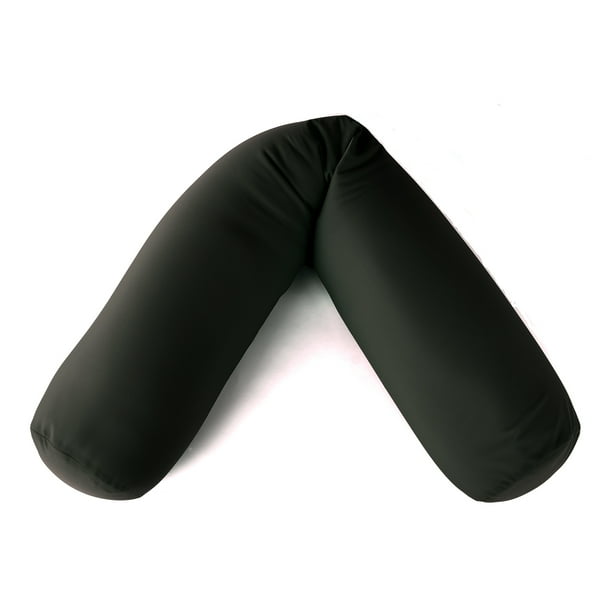 Squishy Deluxe Microbead Body Pillow with Removable Cover Black