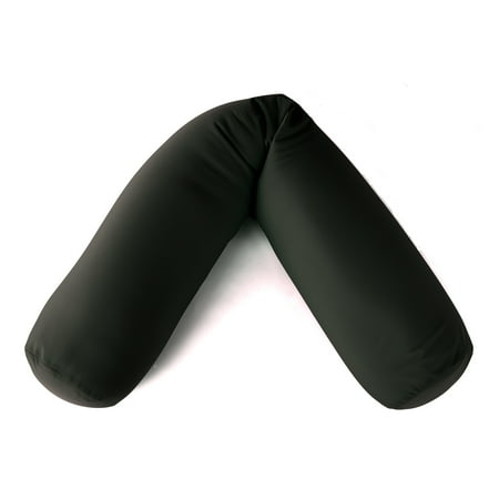 Squishy Deluxe Microbead Body Pillow with Removable Cover - Black - Walmart.com