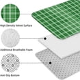 thumbnail image 5 of Green White Checkerboard Checkered Pattern Bathroom Rugs Sets 3 Piece,Toilet Cover Set,Absorbent Non Slip Bathroom Mats Sets with U-Shaped Contour Rug Toilet Rug Set, 5 of 5
