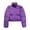 Purple coat for women, variant on Usmixi 2023 Puffer Coat for Women Winter Womens Cotton Down Jacket Trendy Stand Neck Drawstring Zipper up Puffer Coat Winter Thickeded Padded Long Sleeve Outerwear with Pocket Weekly