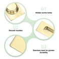 thumbnail image 2 of Uxcell 1-Pack Tiradores de dedo empotrados, 4.72 pulgadas, acero inoxidable 304, manijas para puertas de closet deslizantes [Oro], 2 of 6