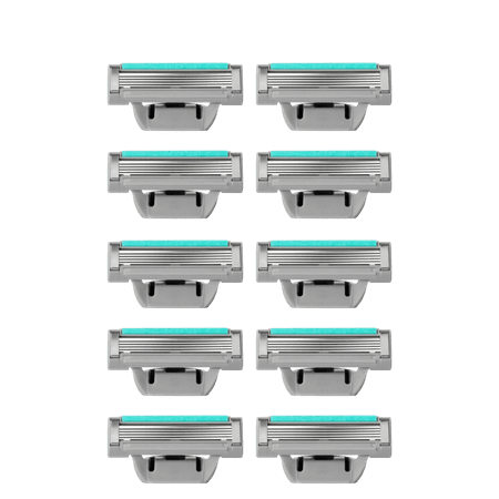 NEW Harry's Plus Razor Refills - 10 Razor Blade Cartridges -Bulk- Compact Cartridge Design for Precise Control - Shaving for Men